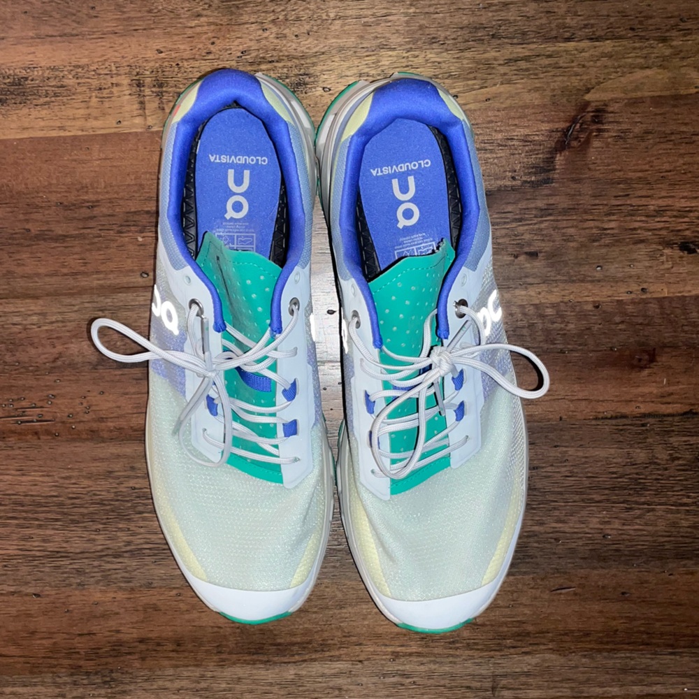 Mens 10, ON Running, Cloudvista Creek/Mint, MSRP $130 - Picture 6 of 7
